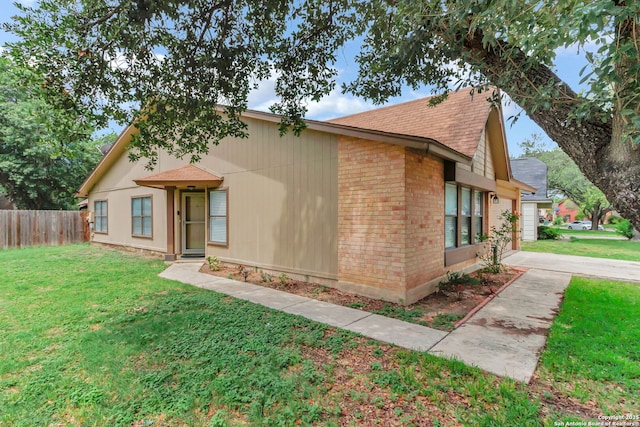 3410 Lone Valley St, San Antonio, TX 78247 - view of front facade featuring brick siding, a garage, concrete driveway, and roof with shingles