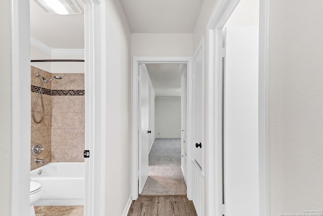3410 Lone Valley St, San Antonio, TX 78247 - hall featuring wood finished floors