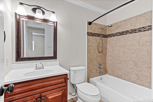 3410 Lone Valley St, San Antonio, TX 78247 - bathroom with vanity,  shower combination, and a textured wall