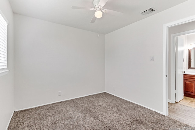 3410 Lone Valley St, San Antonio, TX 78247 - empty room with ceiling fan and light carpet