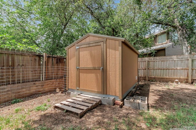 3410 Lone Valley St, San Antonio, TX 78247 - view of shed with a fenced backyard