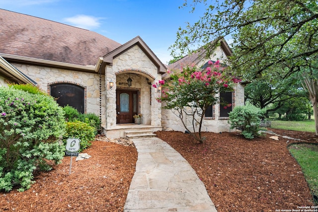 106 Oak Meadow Ln, Boerne, TX 78006 - view of front of house featuring stone siding and a shingled roof