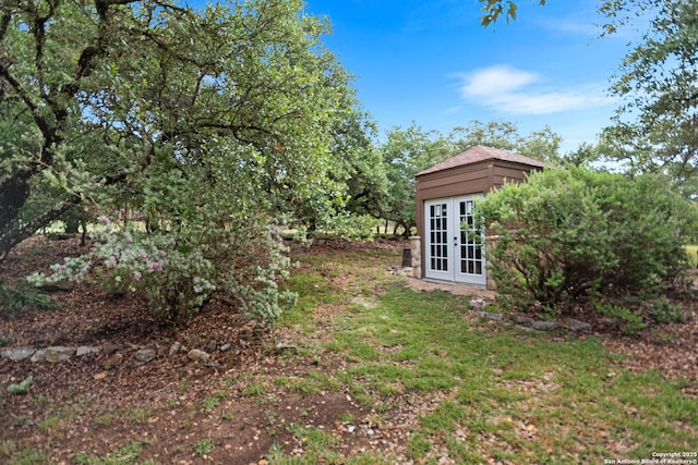 106 Oak Meadow Ln, Boerne, TX 78006 - view of yard featuring french doors