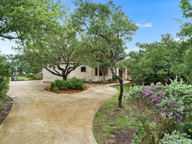 106 Oak Meadow Ln, Boerne, TX 78006 - view of property hidden behind natural elements featuring curved driveway