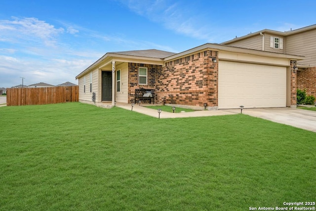 130 Texas Lantana, New Braunfels, TX 78130 - view of front of property with brick siding, driveway, and an attached garage