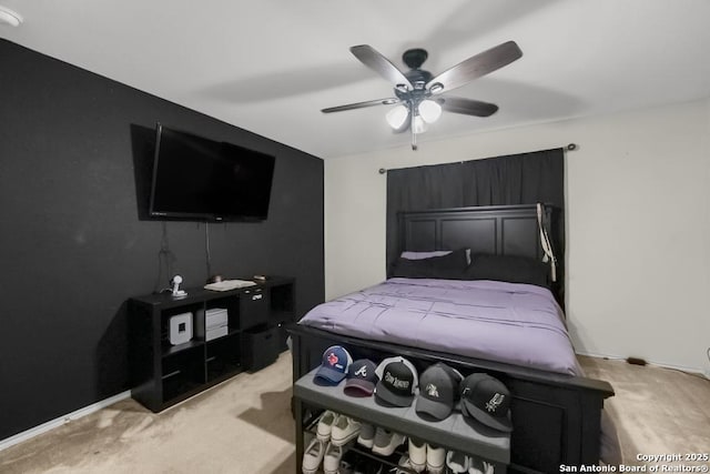 130 Texas Lantana, New Braunfels, TX 78130 - bedroom featuring light carpet and ceiling fan