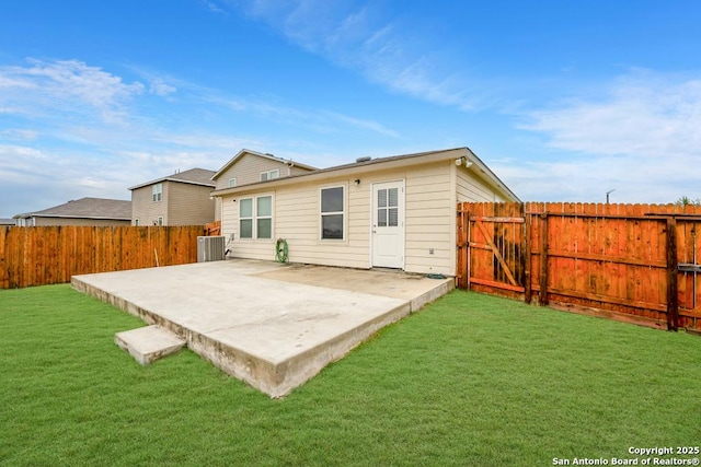 130 Texas Lantana, New Braunfels, TX 78130 - back of property featuring a patio, a fenced backyard, and a gate