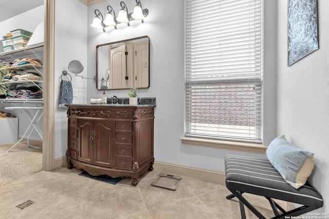 27306 Dana Crk, Boerne, TX 78015 - bathroom with vanity, tile patterned flooring, and a closet