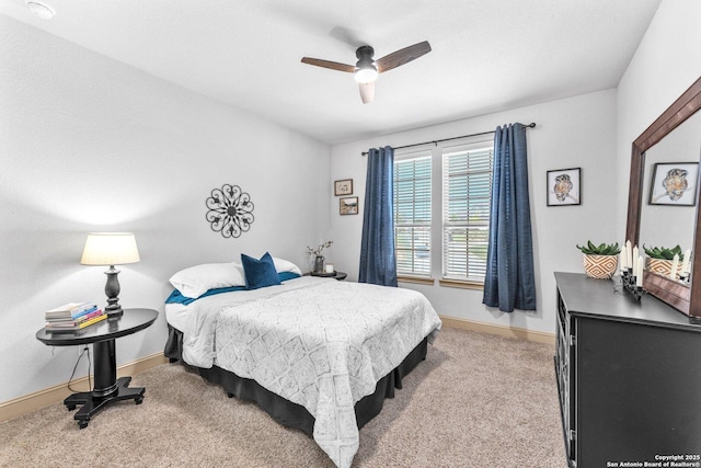 27306 Dana Crk, Boerne, TX 78015 - bedroom featuring light carpet and a ceiling fan