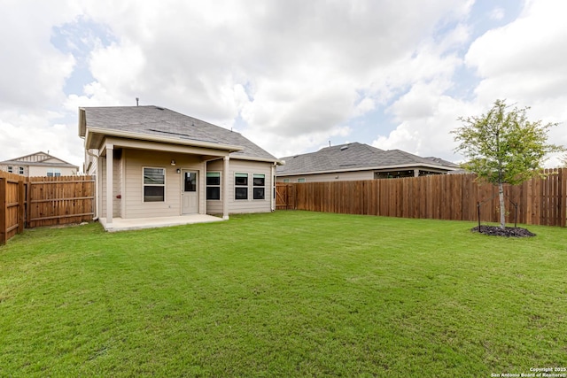 13609 Mineral Wl, San Antonio, TX 78253 - rear view of house with a patio area, a fenced backyard, and a shingled roof