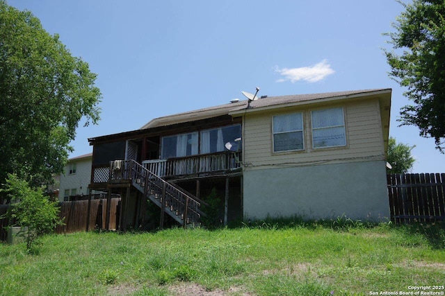 8415 Copperbluff, Converse, TX 78109 - back of house with stairs and a deck