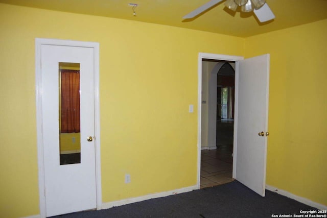 8415 Copperbluff, Converse, TX 78109 - unfurnished bedroom with carpet flooring and ceiling fan