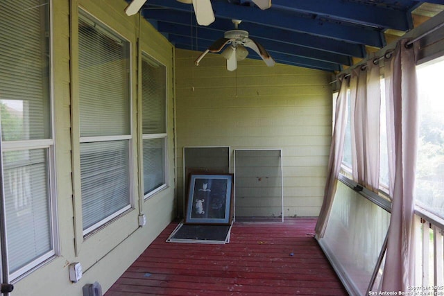 8415 Copperbluff, Converse, TX 78109 - unfurnished sunroom featuring ceiling fan and plenty of natural light
