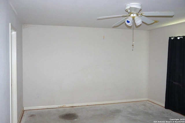 8415 Copperbluff, Converse, TX 78109 - spare room with concrete flooring and a ceiling fan