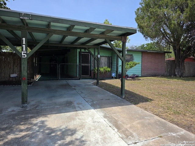 115 Dumont, San Antonio, TX 78227 - exterior space with a carport and driveway