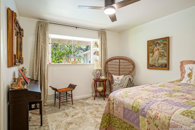 505 Winfield Blvd, Windcrest, TX 78239 - bedroom with baseboards and ceiling fan