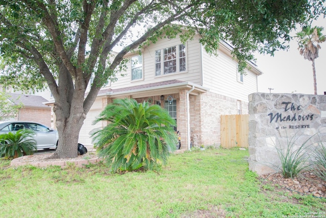 9075-1 W Foxgrove Way, San Antonio, TX 78251 - view of front of house featuring brick siding and a garage