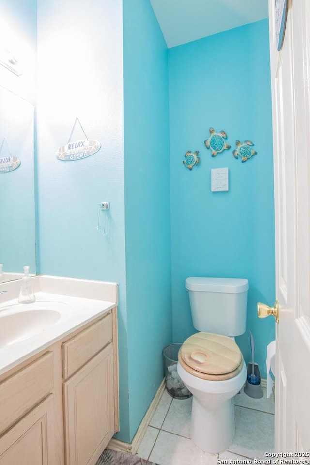 9075-1 W Foxgrove Way, San Antonio, TX 78251 - bathroom with vanity and tile patterned flooring