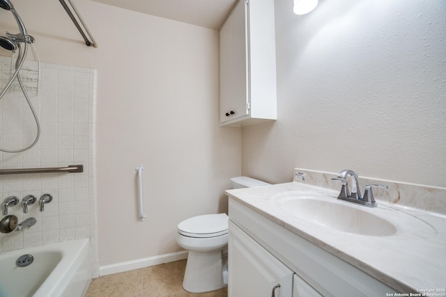 2814 Rim Rock, San Antonio, TX 78251 - full bathroom with vanity, tile patterned floors, and bathing tub / shower combination