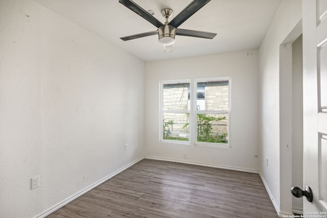 211 Sylvia, San Antonio, TX 78237 - spare room featuring a ceiling fan and wood finished floors