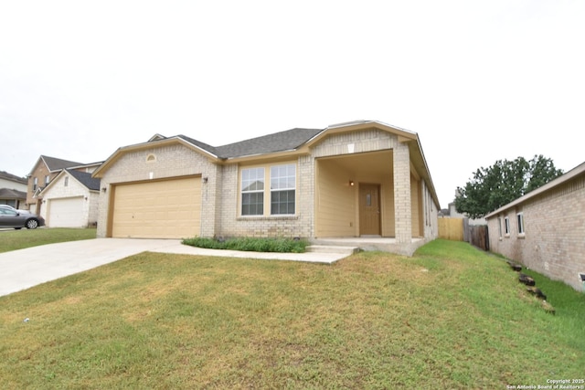 1510 June Berry, San Antonio, TX 78260 - ranch-style home with brick siding, a garage, and driveway