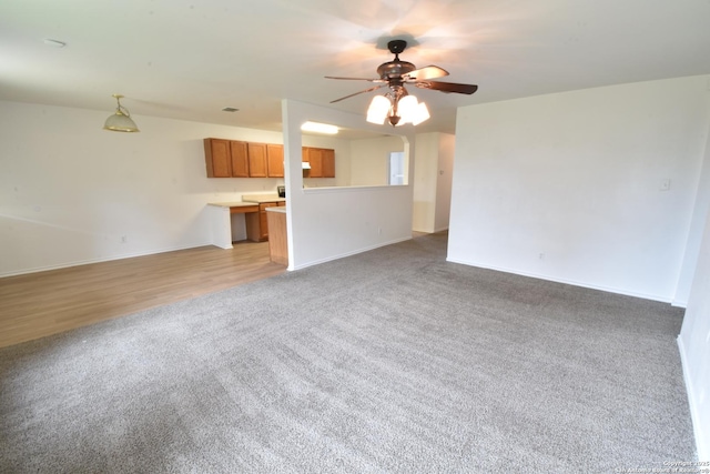 1510 June Berry, San Antonio, TX 78260 - unfurnished living room featuring light carpet and a ceiling fan