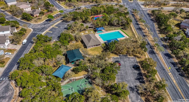 1510 June Berry, San Antonio, TX 78260 - aerial overview of property's location with a pool