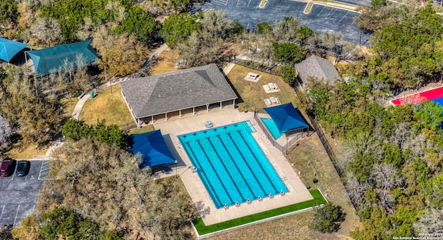 1510 June Berry, San Antonio, TX 78260 - bird's eye view of a pool area