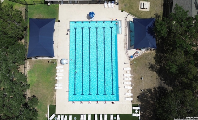 1510 June Berry, San Antonio, TX 78260 - aerial view of property and surrounding area with a pool