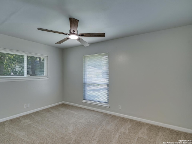 8302 Hastings, San Antonio, TX 78239 - spare room with ceiling fan and carpet floors