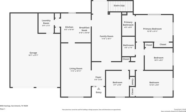 8302 Hastings, San Antonio, TX 78239 - view of room layout