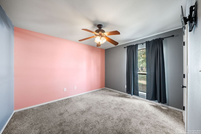 312 Bunker Hl, Pleasanton, TX 78064 - spare room featuring ceiling fan and carpet flooring