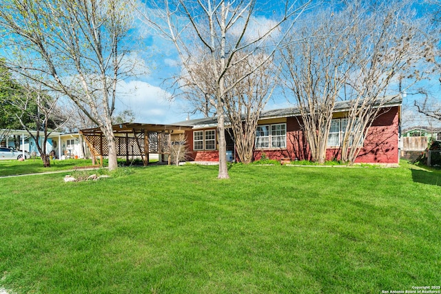 231 Craigmont, San Antonio, TX 78213 - ranch-style home featuring a front lawn and brick siding