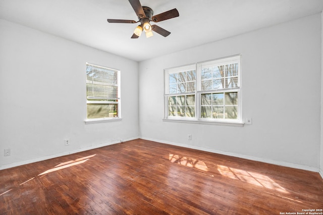 231 Craigmont, San Antonio, TX 78213 - spare room featuring plenty of natural light, wood finished floors, and a ceiling fan