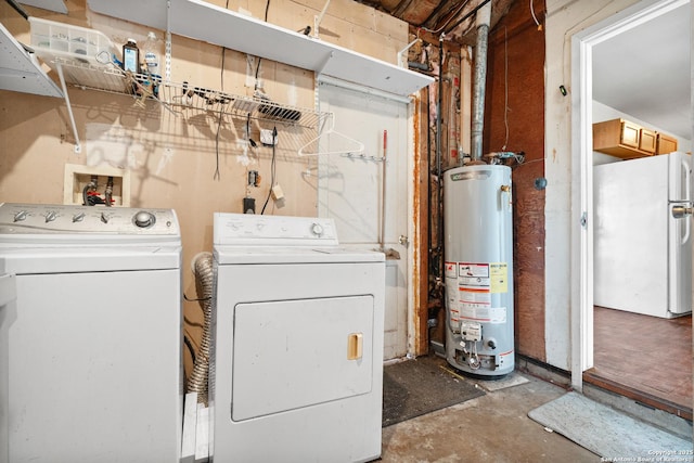 231 Craigmont, San Antonio, TX 78213 - laundry area with water heater and washing machine and clothes dryer