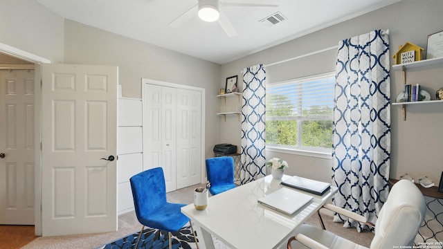 212 Wentworth, Spring Branch, TX 78070 - office area featuring a ceiling fan