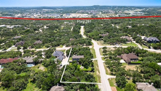 212 Wentworth, Spring Branch, TX 78070 - aerial view of residential area with property parcel outlined