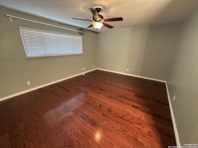 105 W Silver Sands Unit 105A, San Antonio, TX 78216 - spare room with dark wood finished floors and a ceiling fan