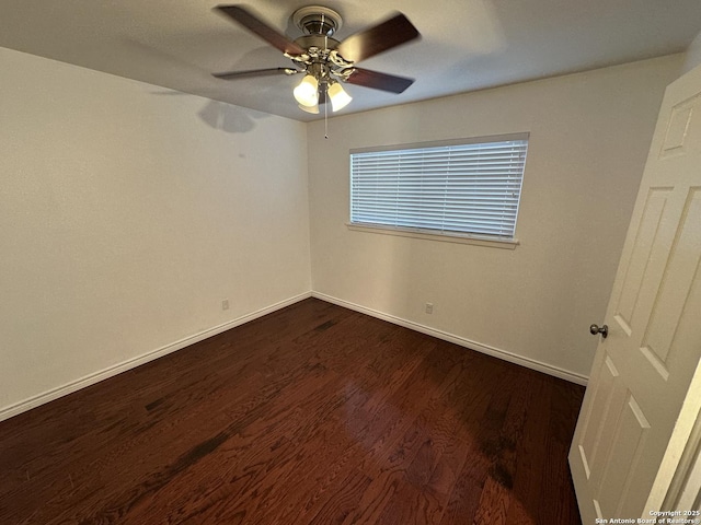 105 W Silver Sands Unit 105A, San Antonio, TX 78216 - empty room featuring dark wood-style flooring and a ceiling fan
