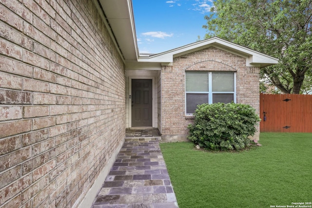 9003 Timber Frk, San Antonio, TX 78250 - property entrance with brick siding