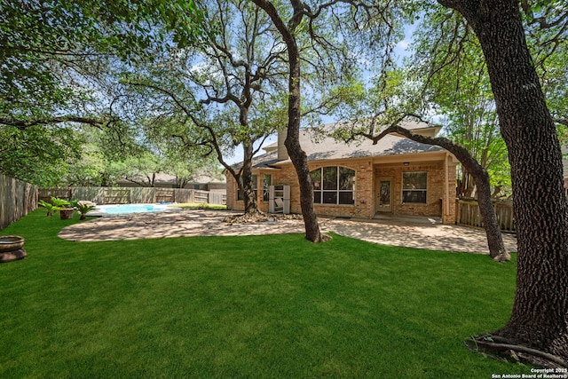 3837 Arroyo Seco, Schertz, TX 78154 - fenced backyard featuring a patio area