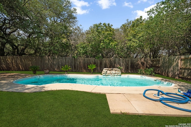 3837 Arroyo Seco, Schertz, TX 78154 - view of pool with a fenced backyard and a patio area
