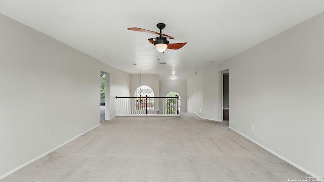 2166 Jolie, New Braunfels, TX 78130 - spare room with a ceiling fan and light carpet