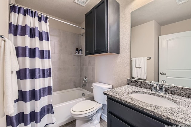 3354 Blossom Row, San Antonio, TX 78253 - bathroom featuring shower / bath combo, vanity, and a textured wall