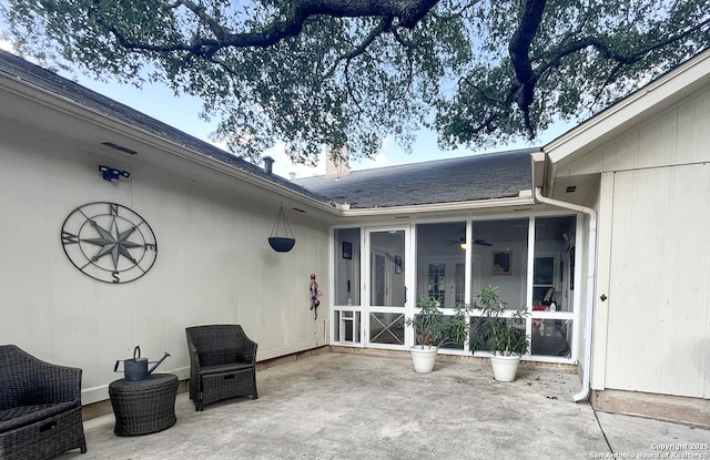 15115 Mission Oaks St, San Antonio, TX 78232 - view of patio / terrace with a sunroom