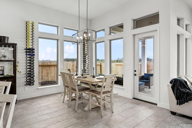 2905 Harvest Moon, Seguin, TX 78155 - dining area featuring a chandelier and baseboards