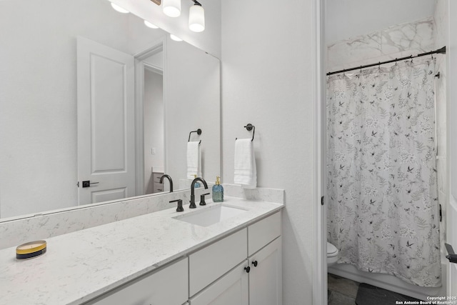 2905 Harvest Moon, Seguin, TX 78155 - full bathroom with vanity and shower / bath combination with curtain