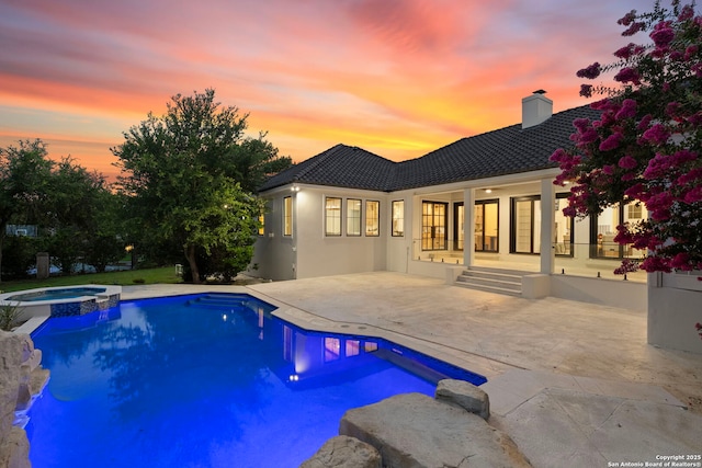 6 Turin Ct, San Antonio, TX 78257 - view of pool featuring a patio and a pool with connected hot tub