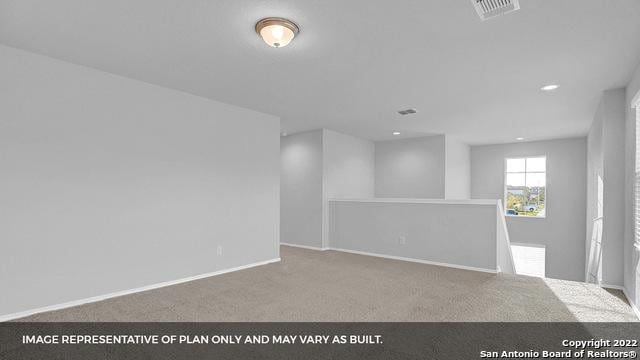 21039 Watercourse Way, San Antonio, TX 78266 - carpeted spare room featuring baseboards and recessed lighting