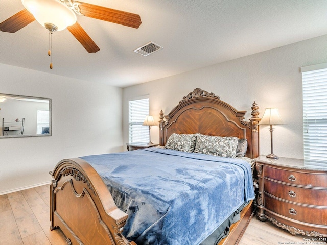20127 Silver Strm, San Antonio, TX 78259 - bedroom with light wood-type flooring and a ceiling fan